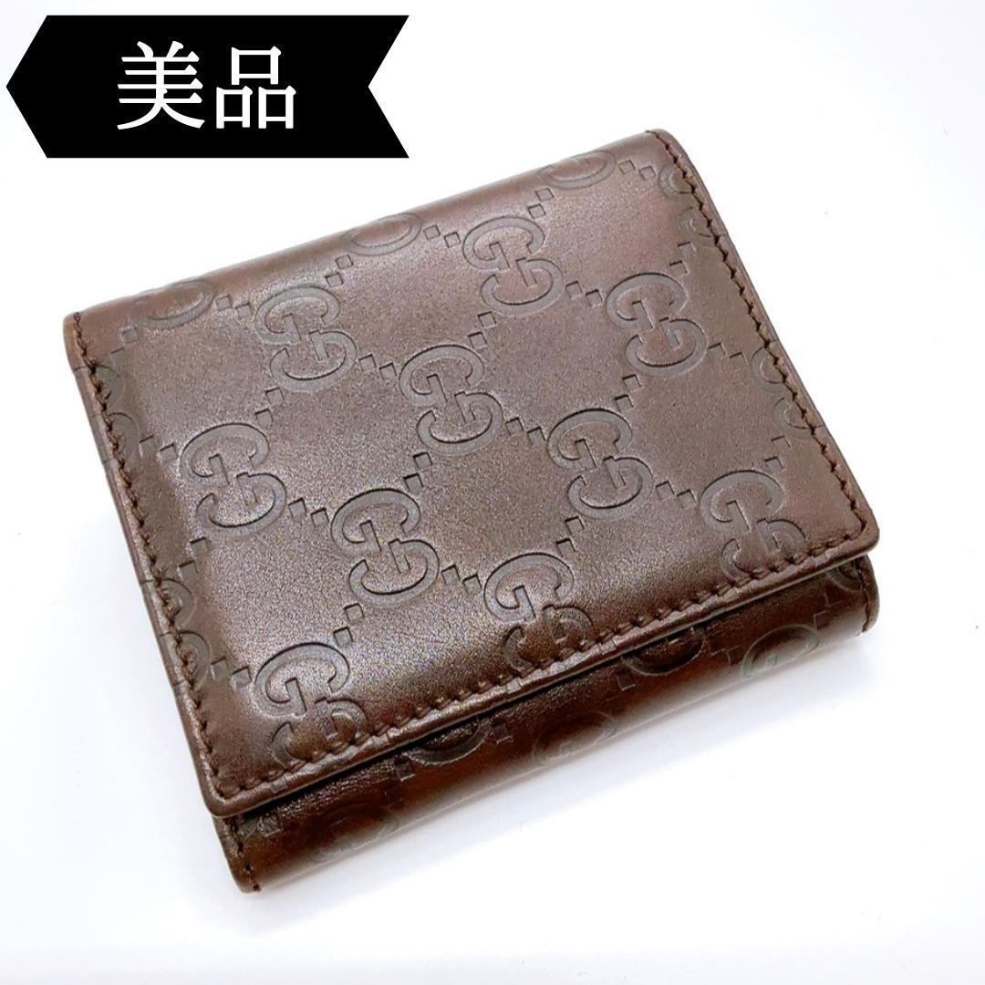 ◇グッチ◇レザー/グッチシマ/コンパクトウォレット/財布/170579/ブランド拍卖