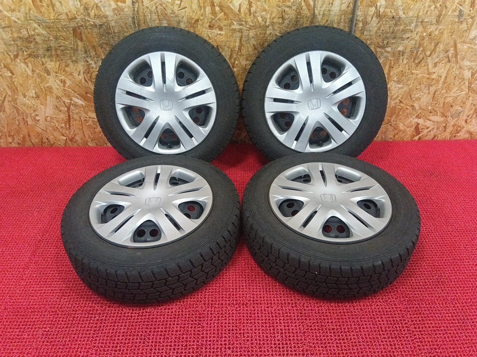 スチールホイール 15×5.5J PCD100 4H GOODYEAR グッドイヤー ICE NAVI7 175/65R15 フィット等に 売切!!拍卖