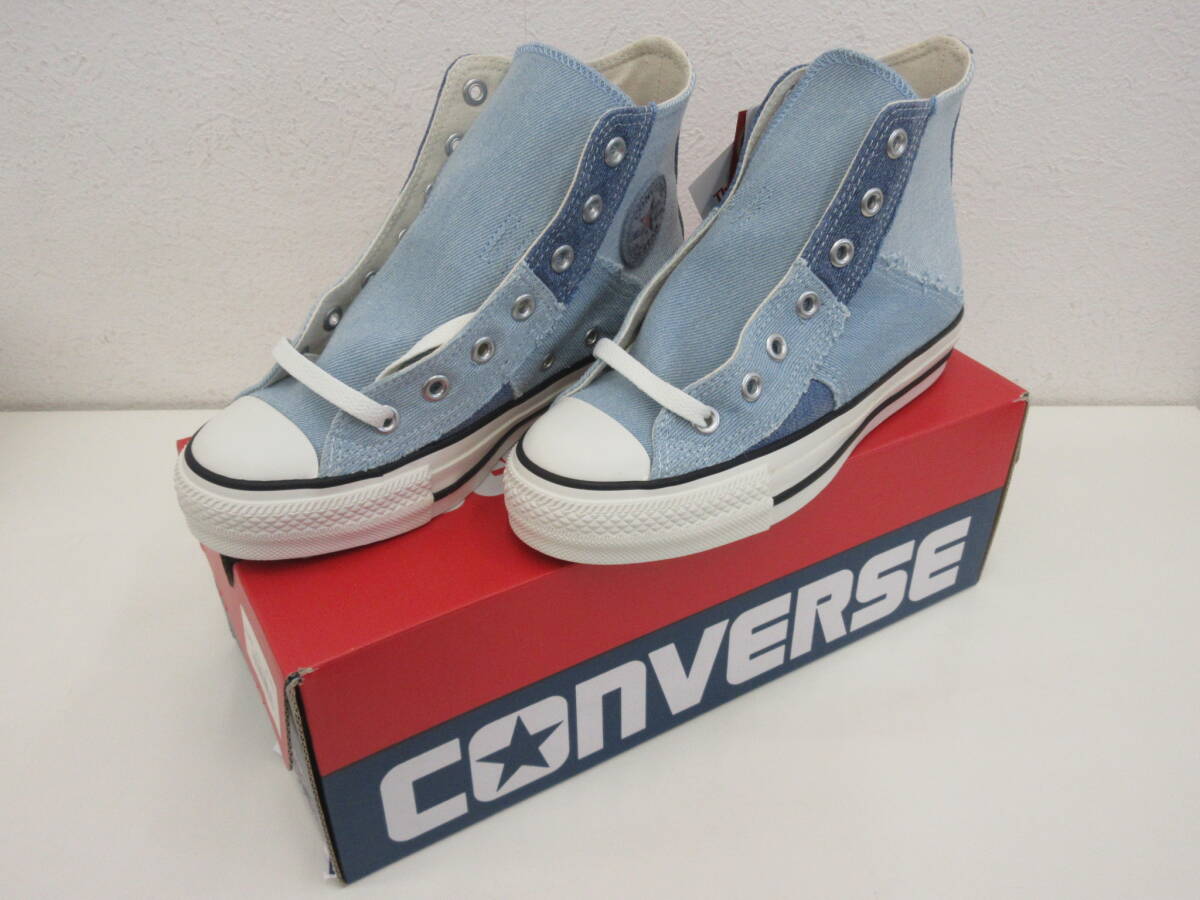 未使用品 CONVERSE コンバース ALL STAR オールスター デニム パッチワーク ハイカット 23.0cm スニーカー拍卖