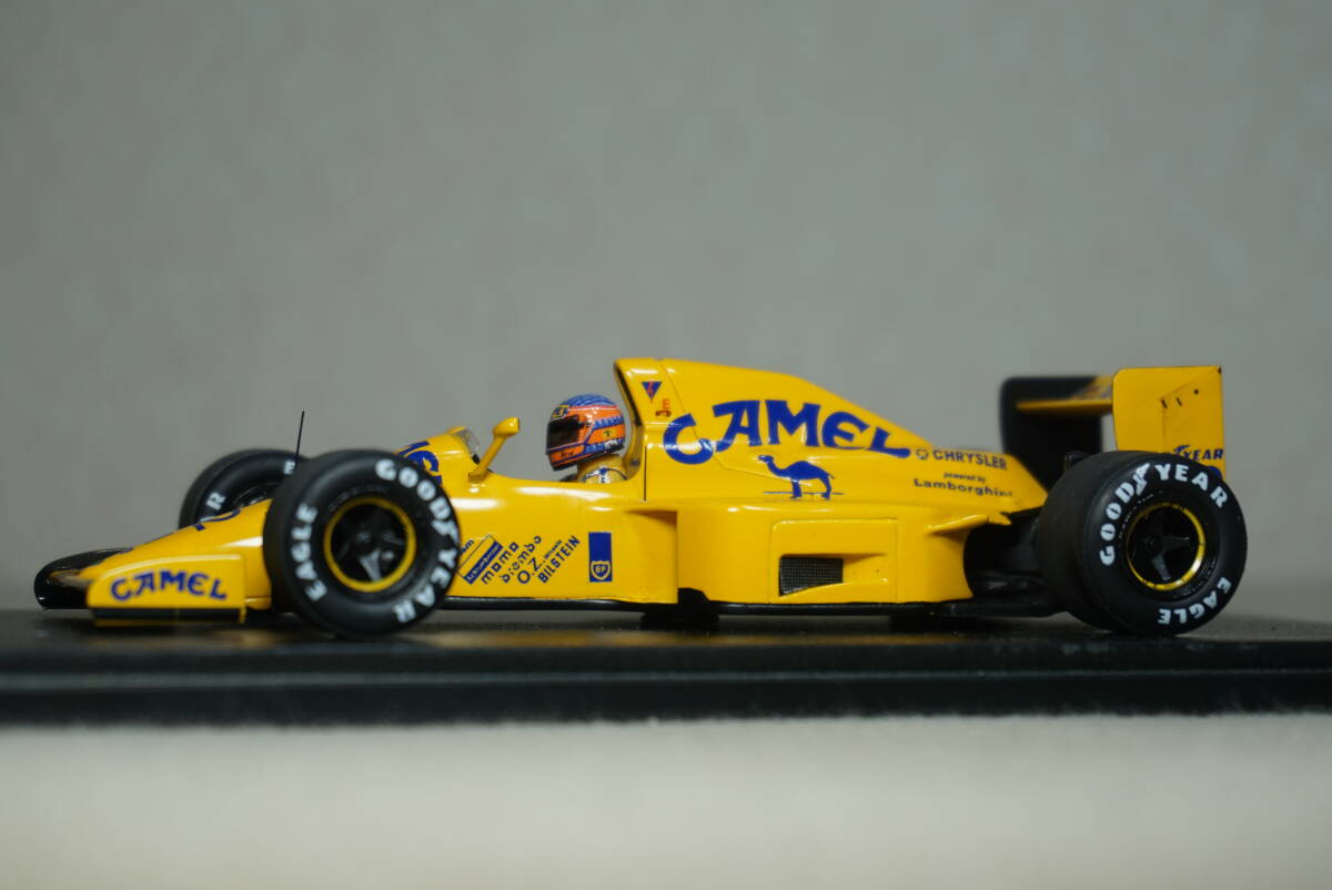 1/43 ドネリー タバコデカール加工 ベルギー spark Lotus 102 Lamborghini #12 Donnelly 1990 Belgium ロータス ランボルギーニ キャメル拍卖
