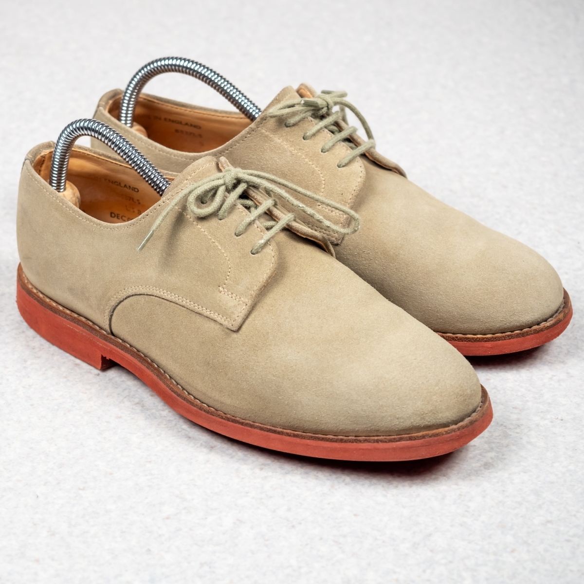 Mark McNairy SANDERS サンダース製 靴 英国製 良品 スエード マークマクナイリー プレーントウ グッドイヤー製法拍卖