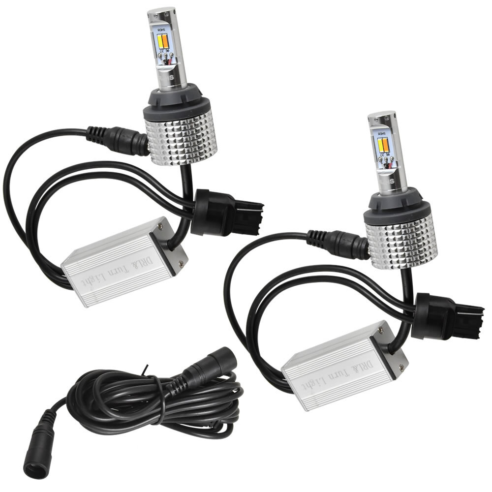 J31 ティアナ H15.2-H20.5 ツインカラー フロント LED ウインカー デイライト T20 DRL ウィンカー拍卖