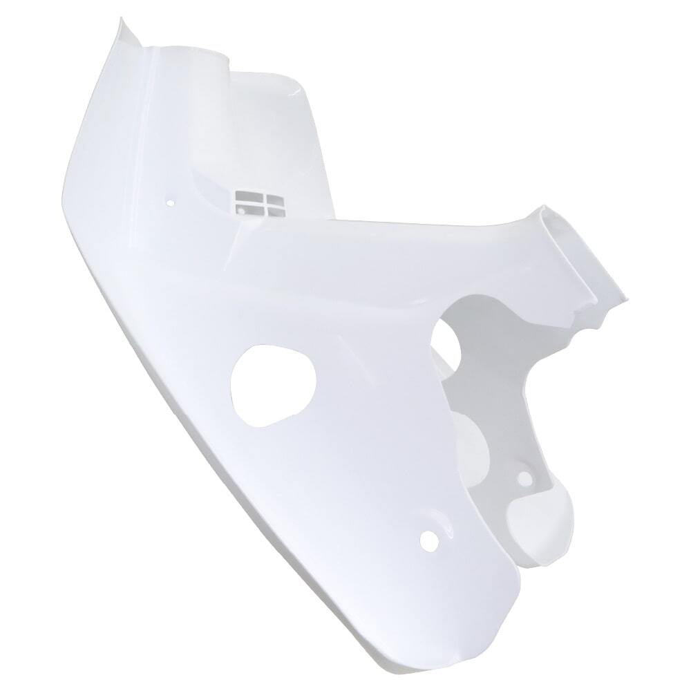 スーパーカブ レッグシールド レッグカバー ホワイト 角ライト カスタム用 セルモーター用切り欠きあり カスタムパーツ拍卖