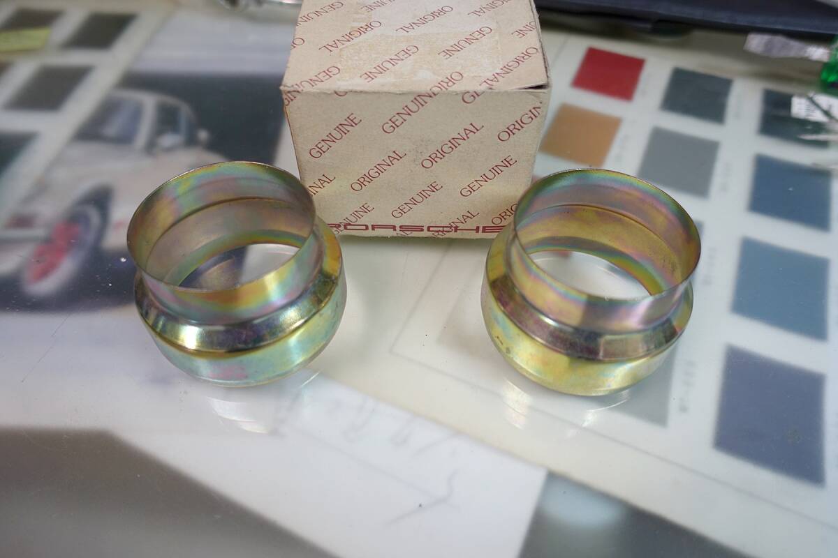 売切15 ポルシェ ナロー SWB 911 912 ヒーターホース メタル リングカプラー 純正 未使用 当時物 希少 2個セット #2拍卖