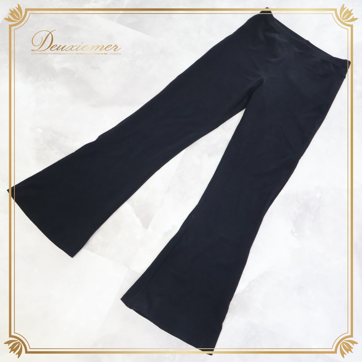 社交ダンス 衣装 ズボン フレアパンツ パンツ チャコット Chacott 黒 M レッスン 練習着 ブラック系 ジャズ 日本製 無地 シンプル 普段着拍卖