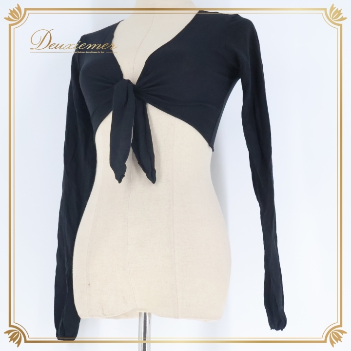 バレエ 衣装 チャコット Chacott フリード トップス ブラウス アームカバー 伸縮 ストレッチ 無地 黒 ブラック系 柔らかい 軽い バレエ用拍卖