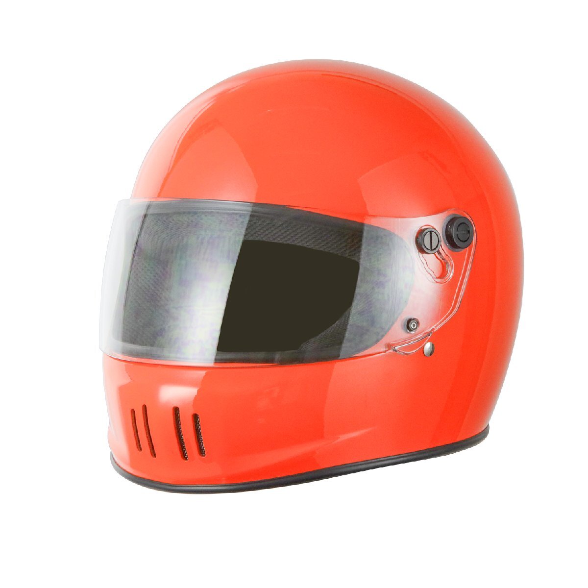 ノスタルジックバイクヘルメット フルフェイス オレンジ XL SG規格適合 PSCマーク取得 エアロ ヘルメット拍卖