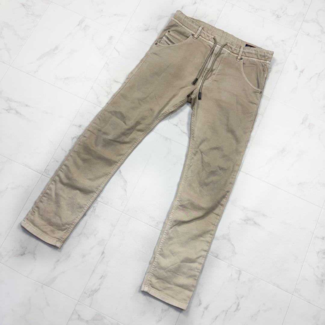 ディーゼル ジョガーパンツ チノパン NARROT 26 ベージュ ストレッチ スキニーパンツ スリムパンツ 拍卖