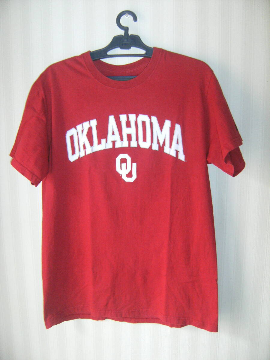 ■Russell オクラホマ大学 OU Tシャツ M レッド 赤■Oklahoma Sooners NCAA football アメフト拍卖