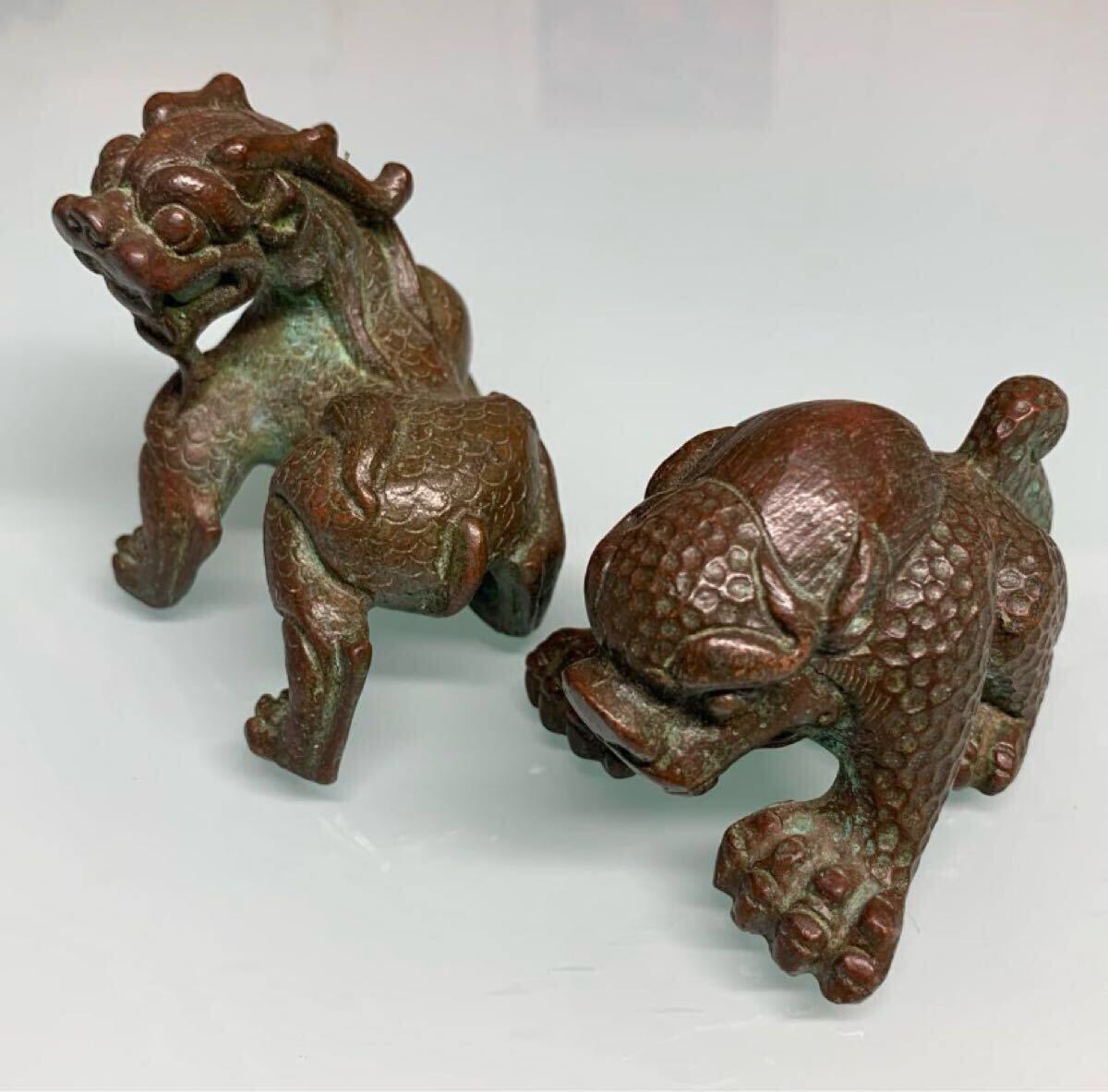 縁起物 文房具 文鎮 清国 麒麟・青銅神獣 開運鎮宅 古玩 置物 インテリア拍卖