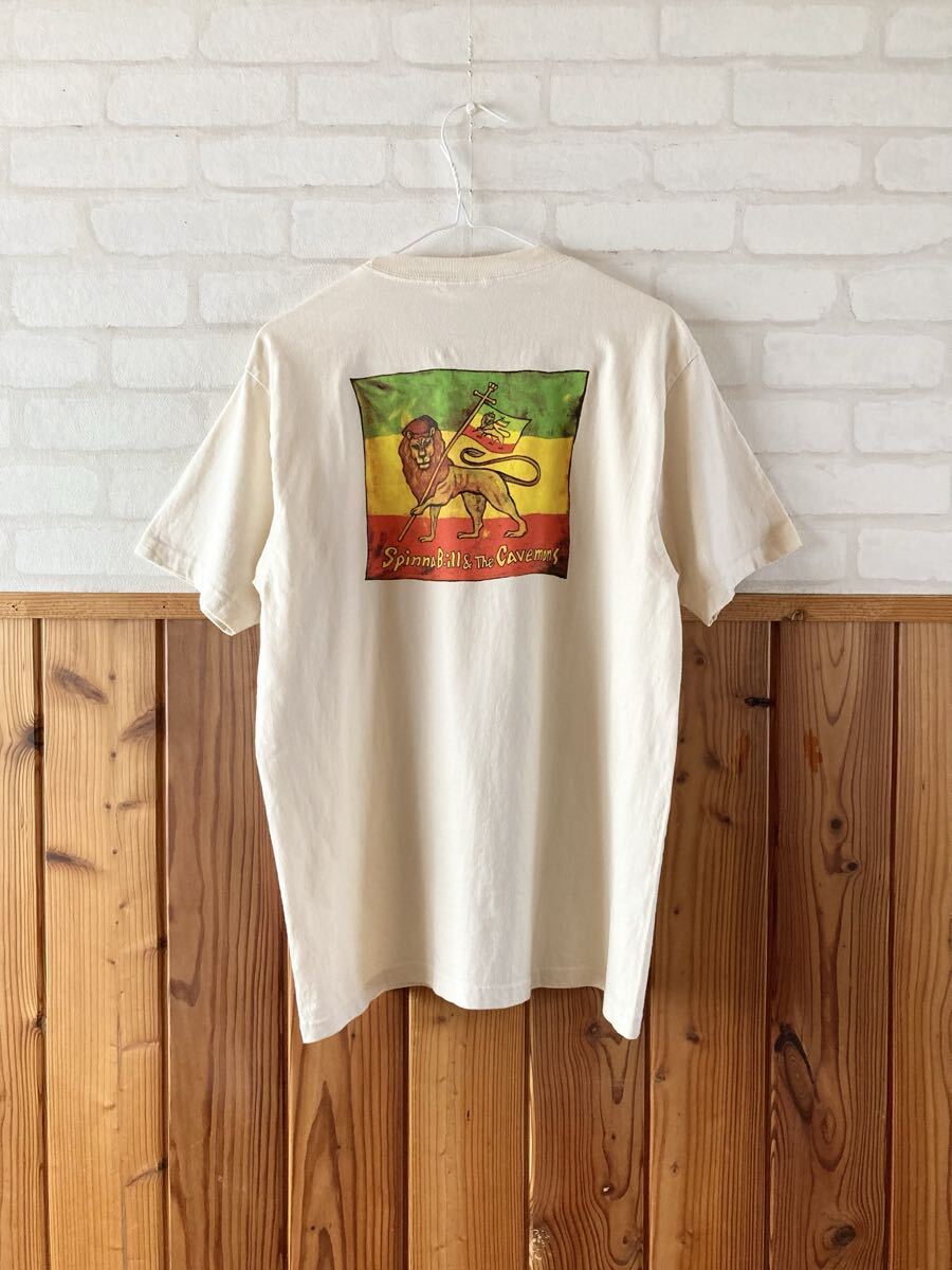 古着 丸胴仕様 SB&C Spinna Bill & The Cavemans メンズ 半袖 Tシャツ Mサイズ インド製 トップス スピナビル ザケイブマンズ ヴィンテージ拍卖