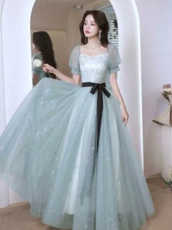 未使用 発表会 結婚式 二次会 イベント 演奏会 フォ-マル ハイウエスト チュール プリンセス S ドレス (OPN1160)拍卖