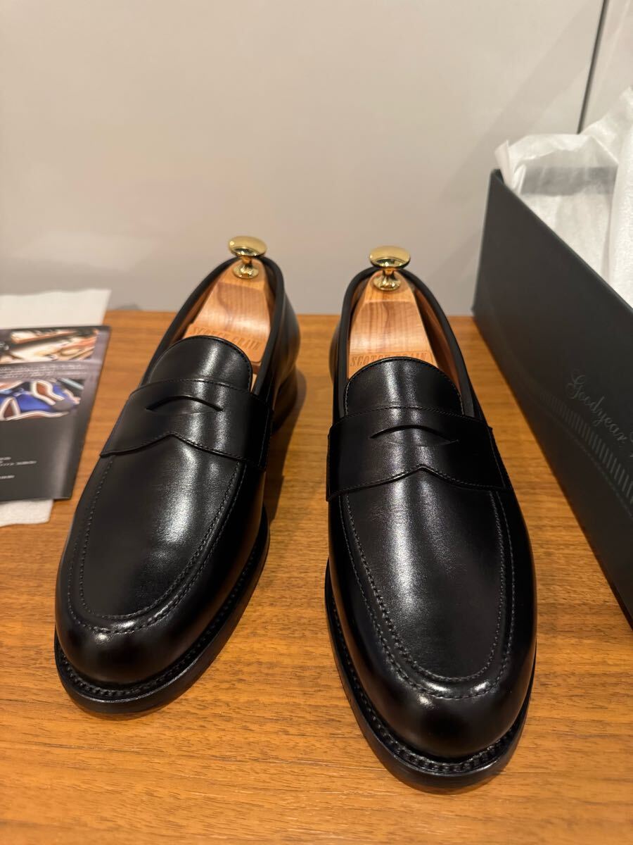 スコッチグレイン 2278 ローファー  コインローファー ペニーローファー ブラック シューツリー付き 23、5cm拍卖