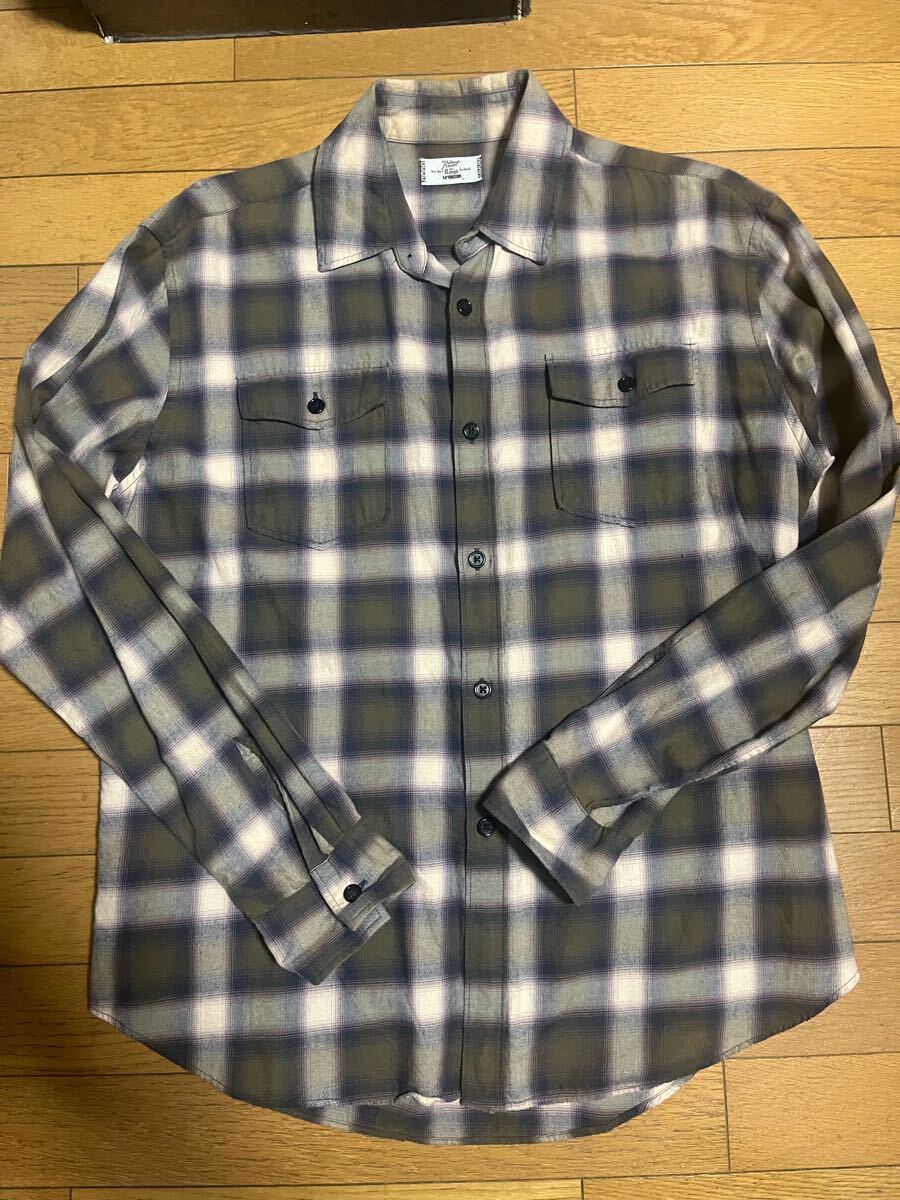 ラグスマックレガー オンブレブリーチ ネルシャツ サイズXS BROWN rags mcgregor拍卖