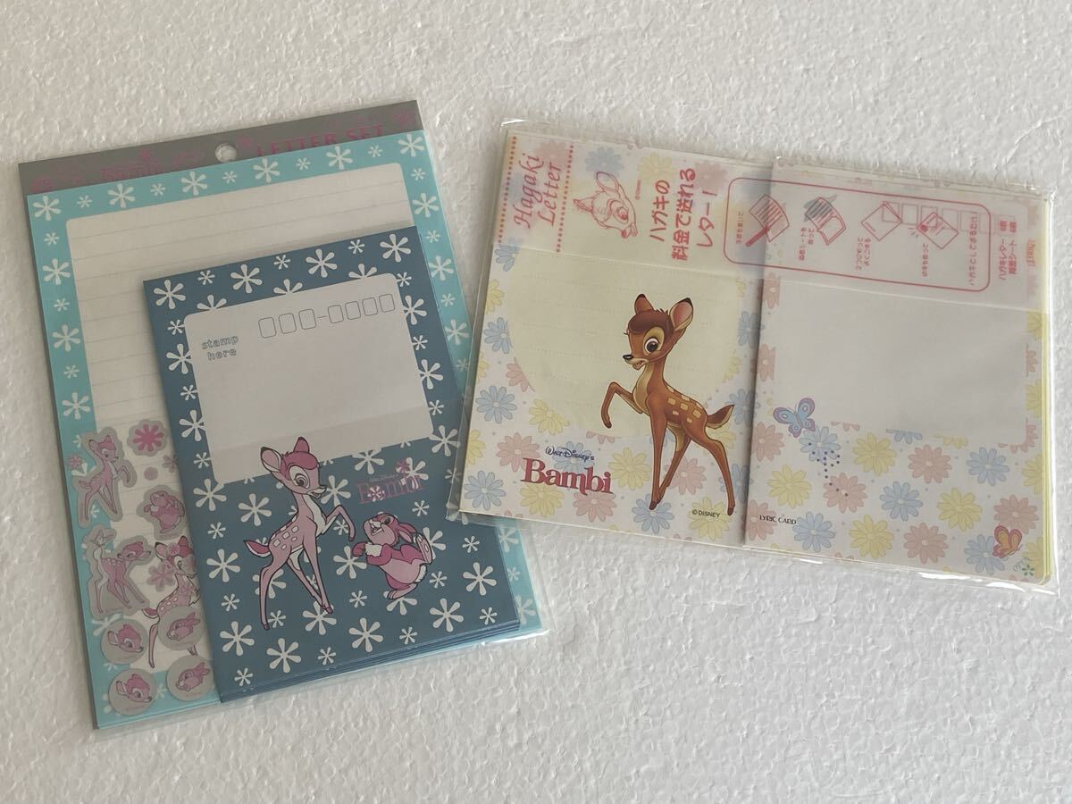 Disney ディズニー Bambi バンビ レターセット2種類拍卖
