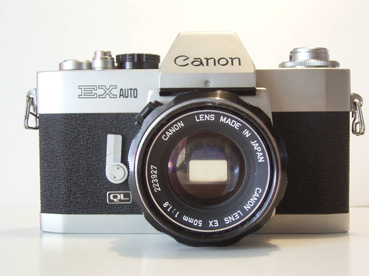 外観きれい、露出計作動!キャノン EX AUTO 50㎜1:1.8 動作品拍卖
