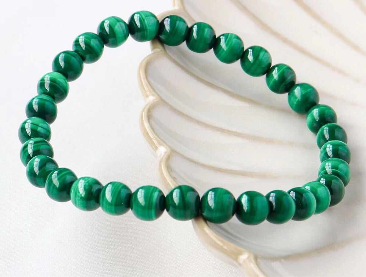 マラカイトブレスレット9mm マラカイト天然石 パワーストーン ブレスレット アクセサリー拍卖