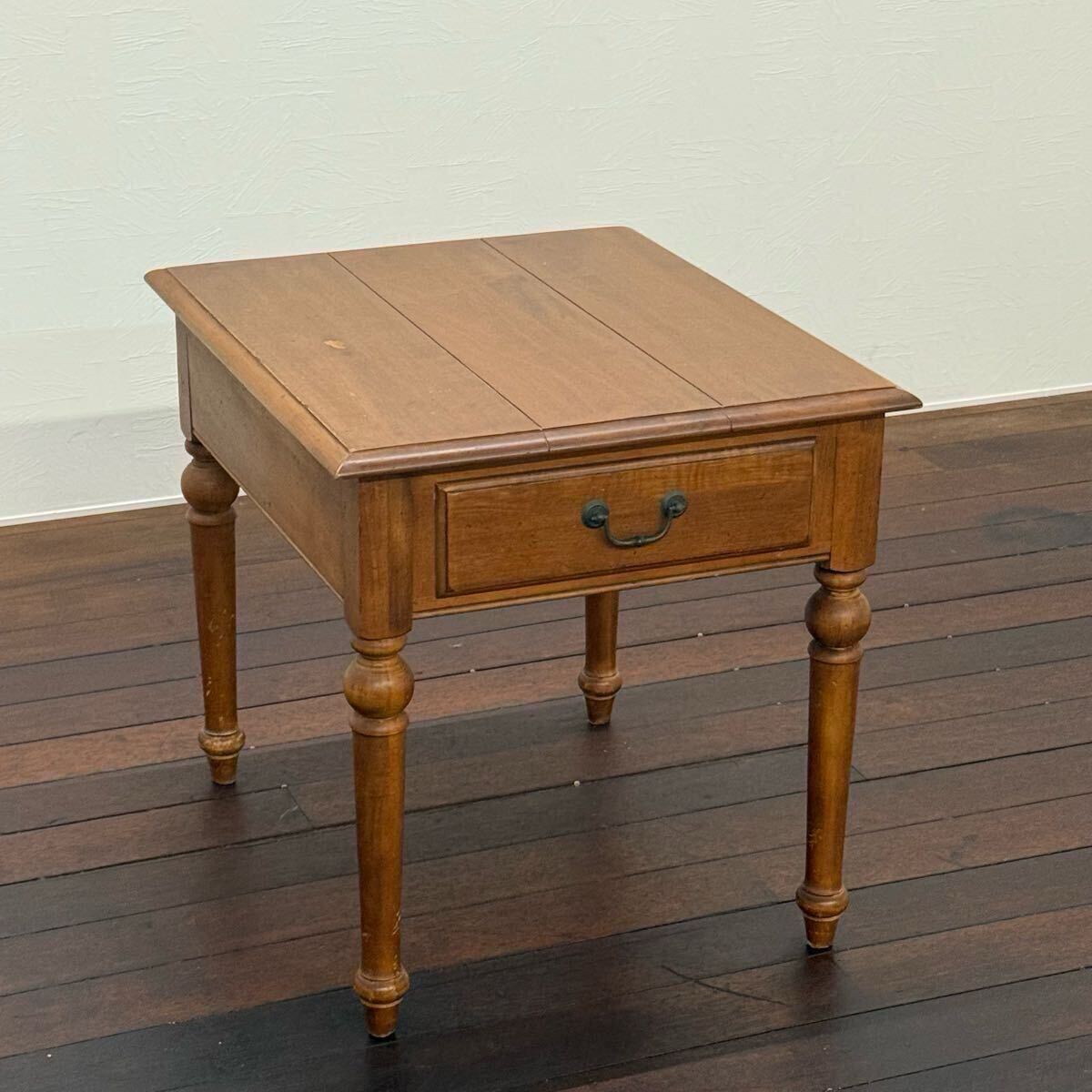 H17K77d ETHAN ALLEN イーセンアーレン サイドテーブル エンドテーブル ナイトテーブル 机 クラシック ローテーブル IDC大塚家具拍卖