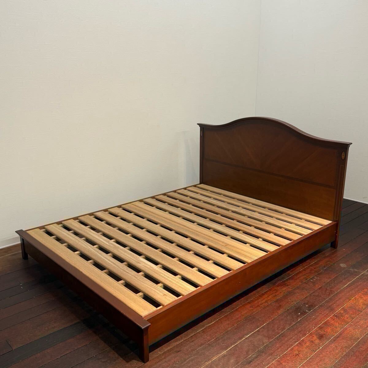 H17C33 展示品 東海家具 Venezia ベネチア ワイドダブルサイズ ベッドフレーム STI-5832 象嵌細工 WD すのこ IDC大塚家具拍卖