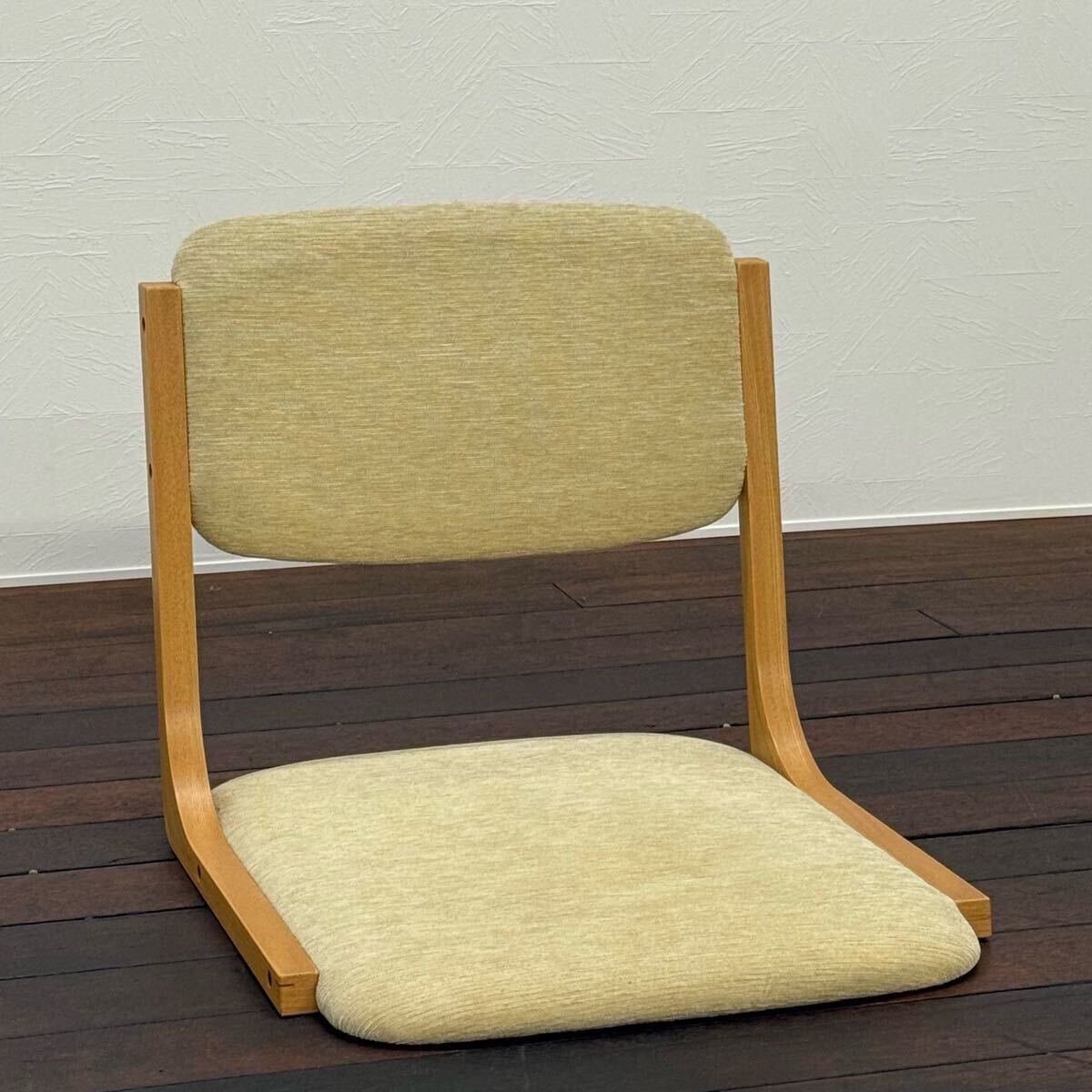H15K60b 天童木工 Tendo 座椅子 和モダン 椅子 チェア ローチェア 座敷 曲げ木 布張り 和家具 ジャパニーズモダン 和室 拍卖
