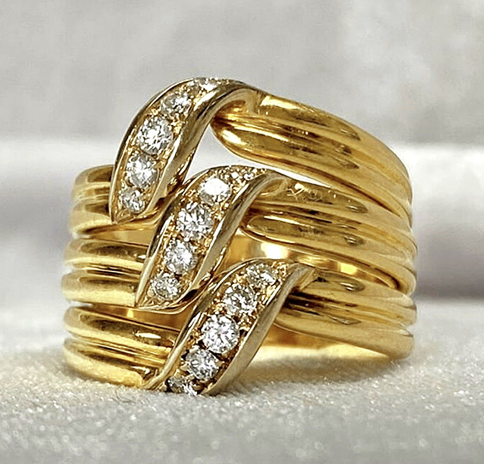 N250469◆Bigstone◆【存在感な印象】ファッション印象*豪華なリング*10/12/14/16/18号 選び可拍卖