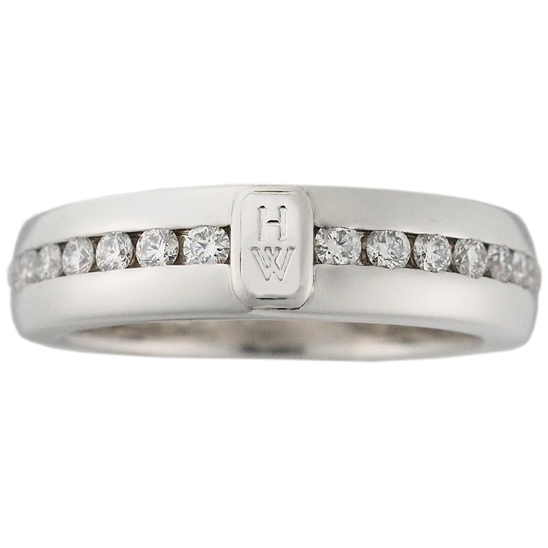 ハリーウィンストン ダイヤモンド HWロゴ リング WBDWRDLGHWL K18WG 9号拍卖