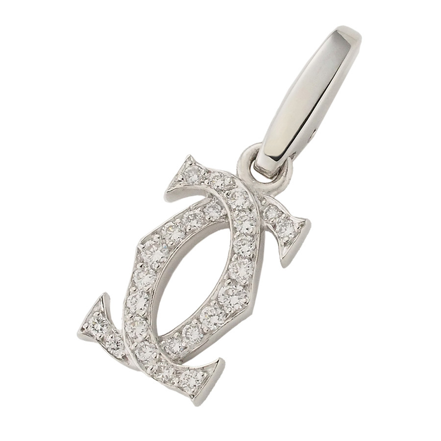 カルティエ ダイヤモンド 2C ペンダントトップ K18WG拍卖