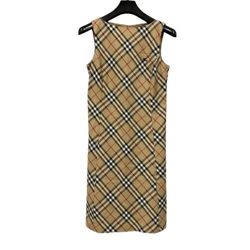 BURBERRY LONDON BLUE LABEL バーバリーブルーレーベル ワンピース ノースリーブ ノバチェック ホースロゴ ベージュ系 ブランド アパレル拍卖