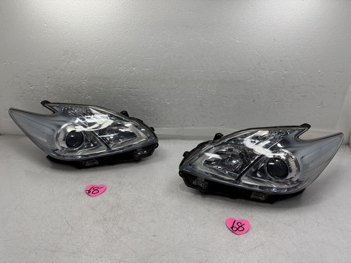 美品 プリウス ZVW30 前期 ヘッドライト 左右 セット ハロゲン レベ付 KOITO 47-29 HCHR-730 打刻 ホ (68)拍卖