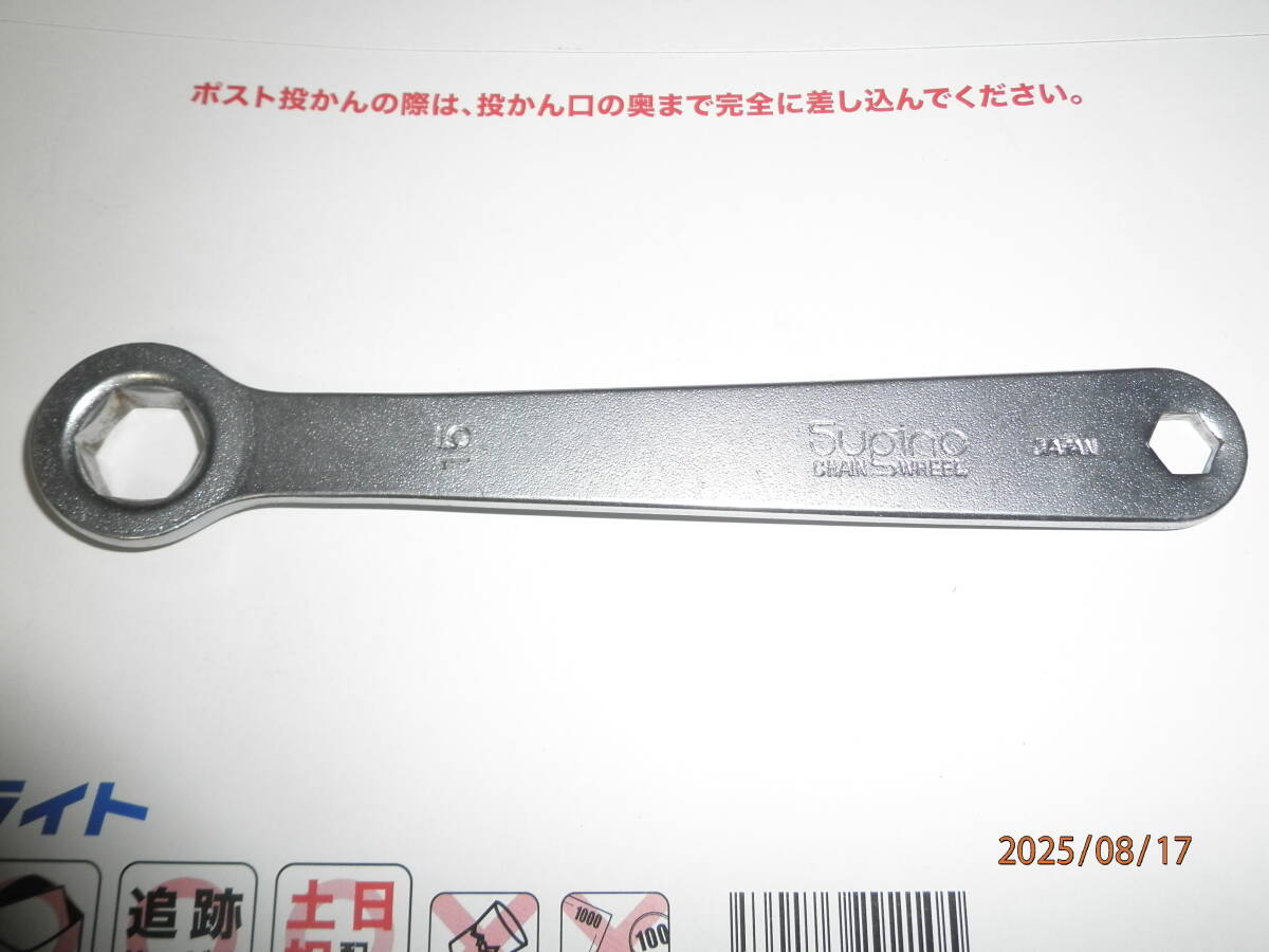 良品 SUGINO トラックレーサー ボックスレンチ 15mm   ピスト ホイールナット チェーン引き工具 競輪 NJS 送430拍卖