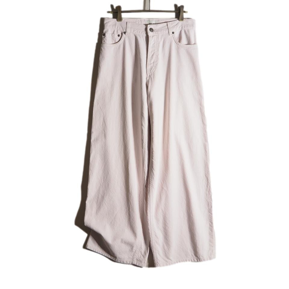 R1660f37 ▼HAIKURE ハイクル▼ 24SS BETHANY Jeans LILAC SNOW ワイド デニムパンツ ピンク 23 /コットンリネン ワイドパンツ 春~秋拍卖