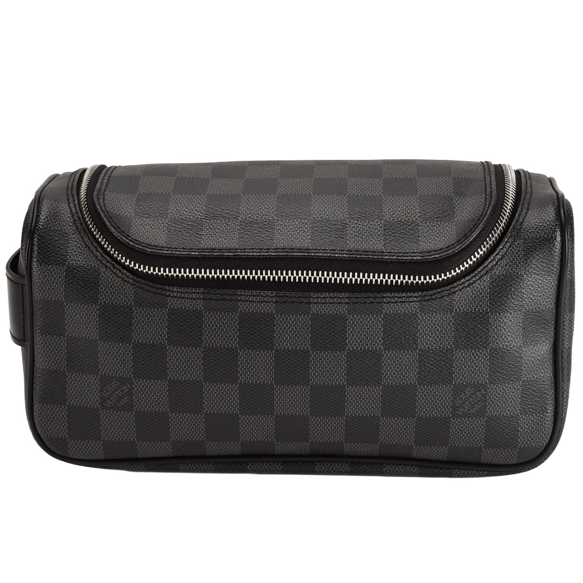 ルイヴィトン LOUIS VUITTON ダミエグラフィット トワレ ポーチ N47625 トラベルポーチ セカンドバッグ PVC レザー ブラック グレー 中古拍卖
