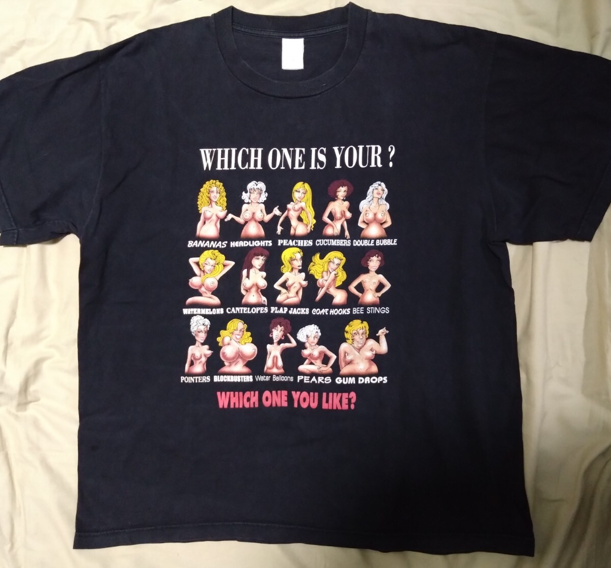 おっぱい/ヌード Tシャツ L~XLサイズ 蓄光インク使用拍卖