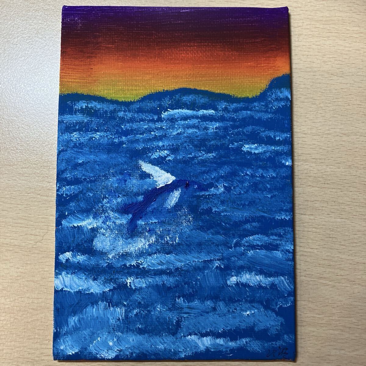 アクリル画 江波立太 「トビウオ」 真作拍卖