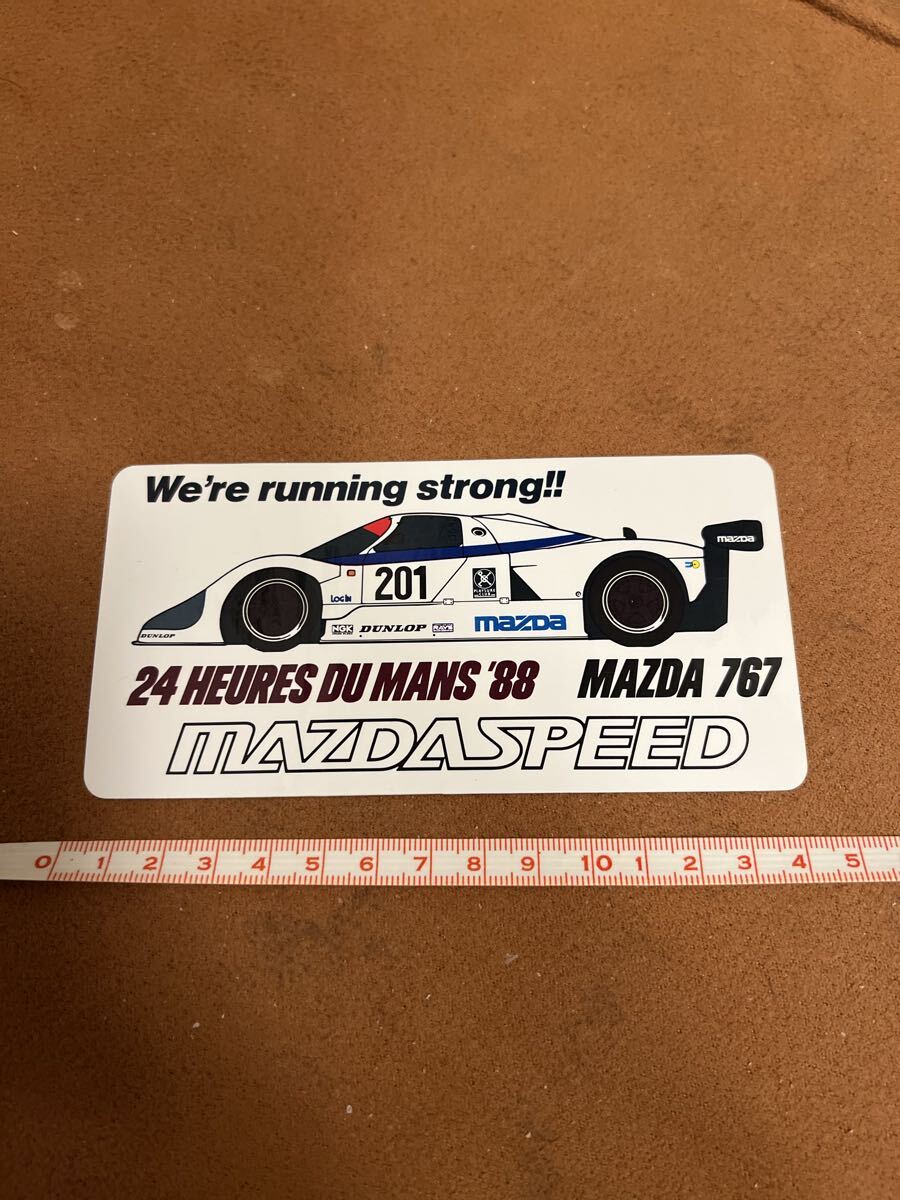 正規品 当時物 本物 マツダスピード MAZDASPEED 767 ステッカー シール エンブレム RX7 SA22C FC3S 希少 レア 廃番 253 254拍卖