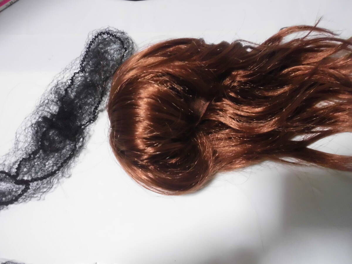 ドール用ウィッグ 9~10インチ SD DD プーリップ 明るめの茶色 ロング拍卖