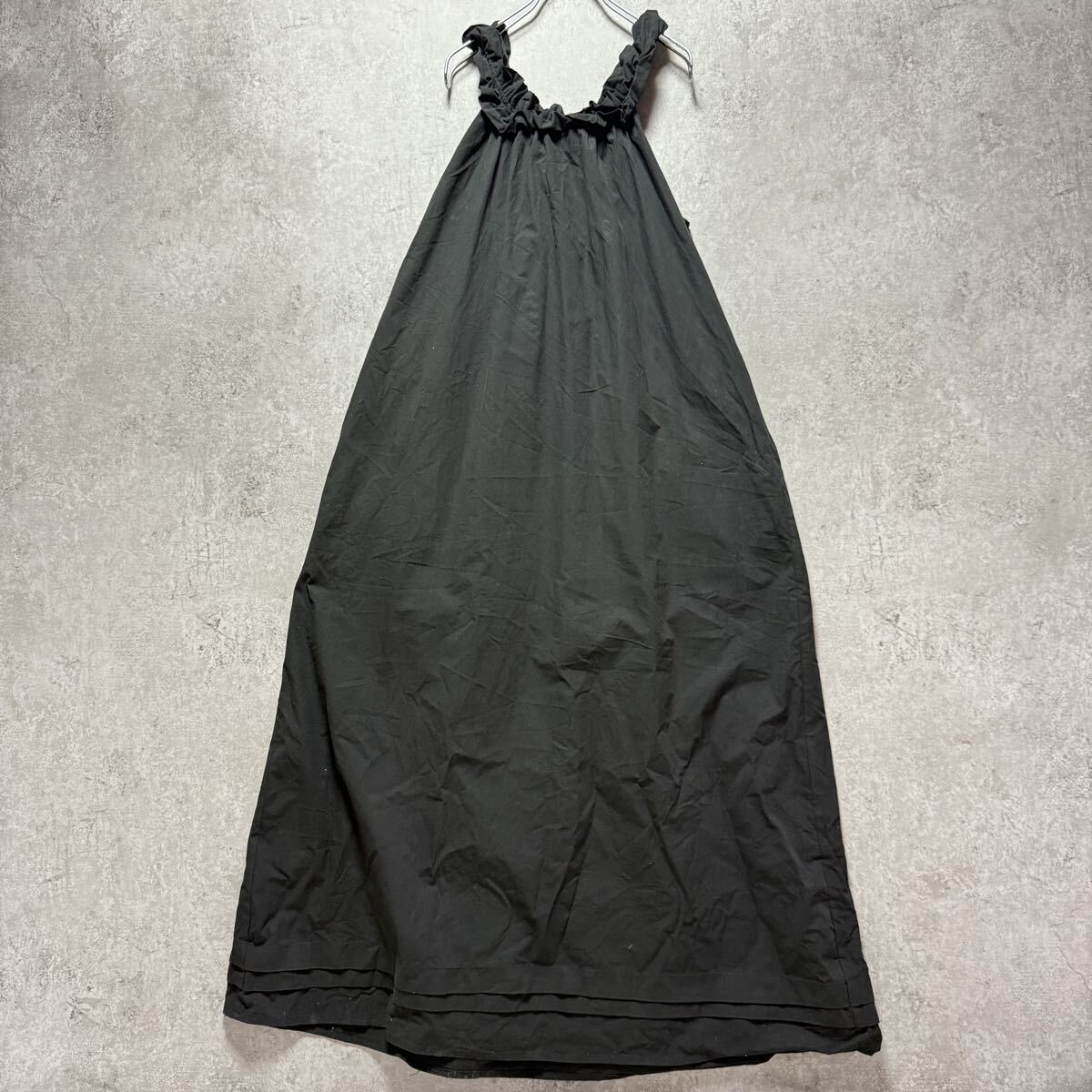 niko and... ニコアンド フリルキャミワンピース Lサイズ ブラック 黒  マキシ丈 ロングワンピ 拍卖