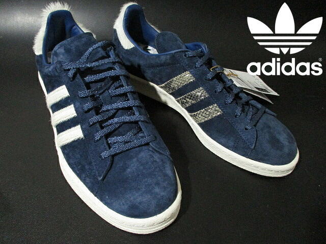 新品 未使用■ 即決! 定価13200円 復刻 アディダス オリジナルス キャンパス80s CAMPUS80s ハラコ×スネーク柄 27.5cm adidas 紺拍卖