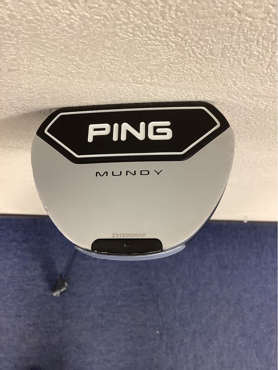 ◯営NI114-T100【埼玉発】PING MUNDY パター スチールシャフト ストロークラボ風グリップ 全長約85cm 左利き用 現状品拍卖