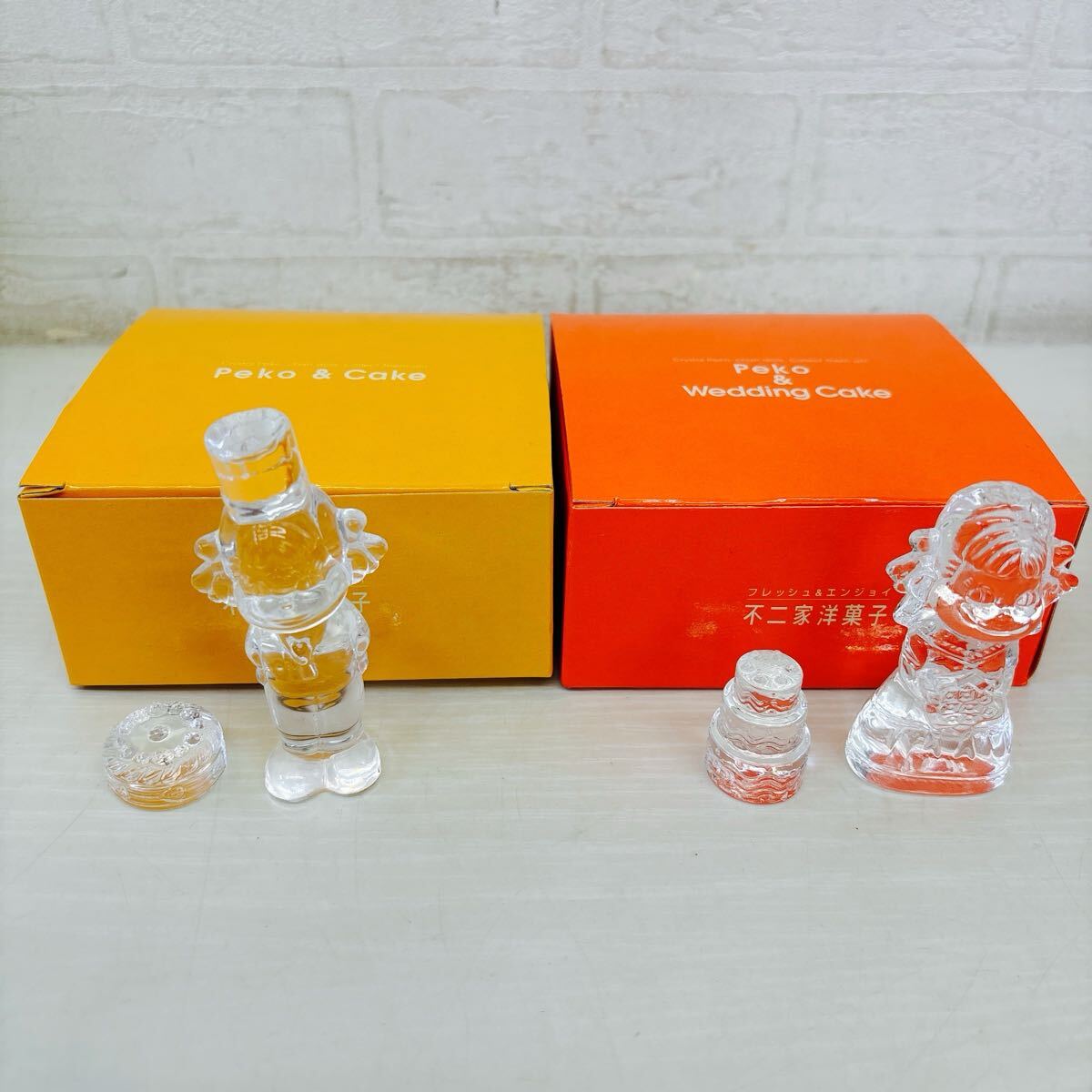 不二家洋菓子 ペコちゃん peko ガラス 人形 コレクション 不二家 KH拍卖