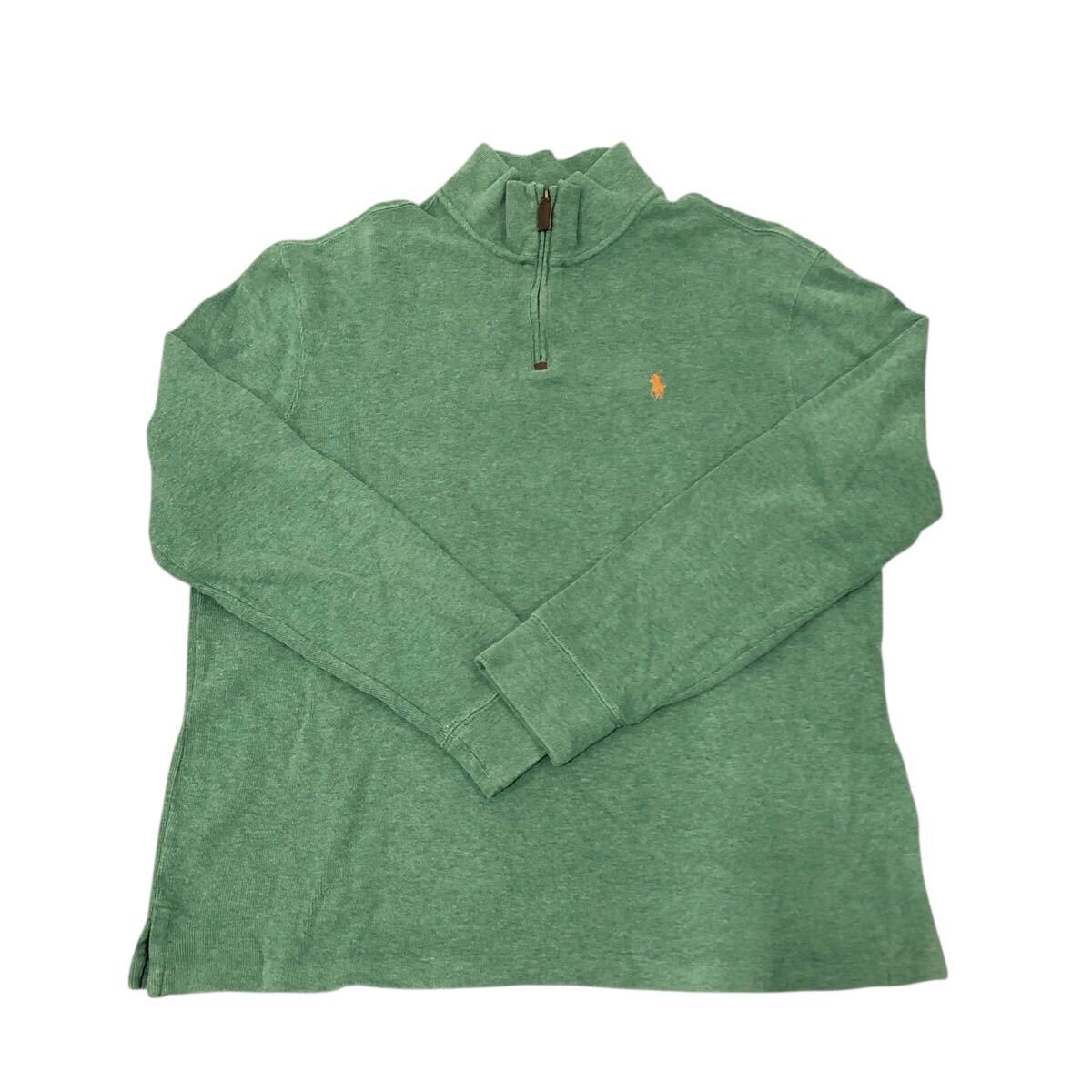 Polo by Ralph Lauren ハーフジップ ジップアップ セーター ニット コットン ポロ ラルフローレン size:L ■0809KH①拍卖