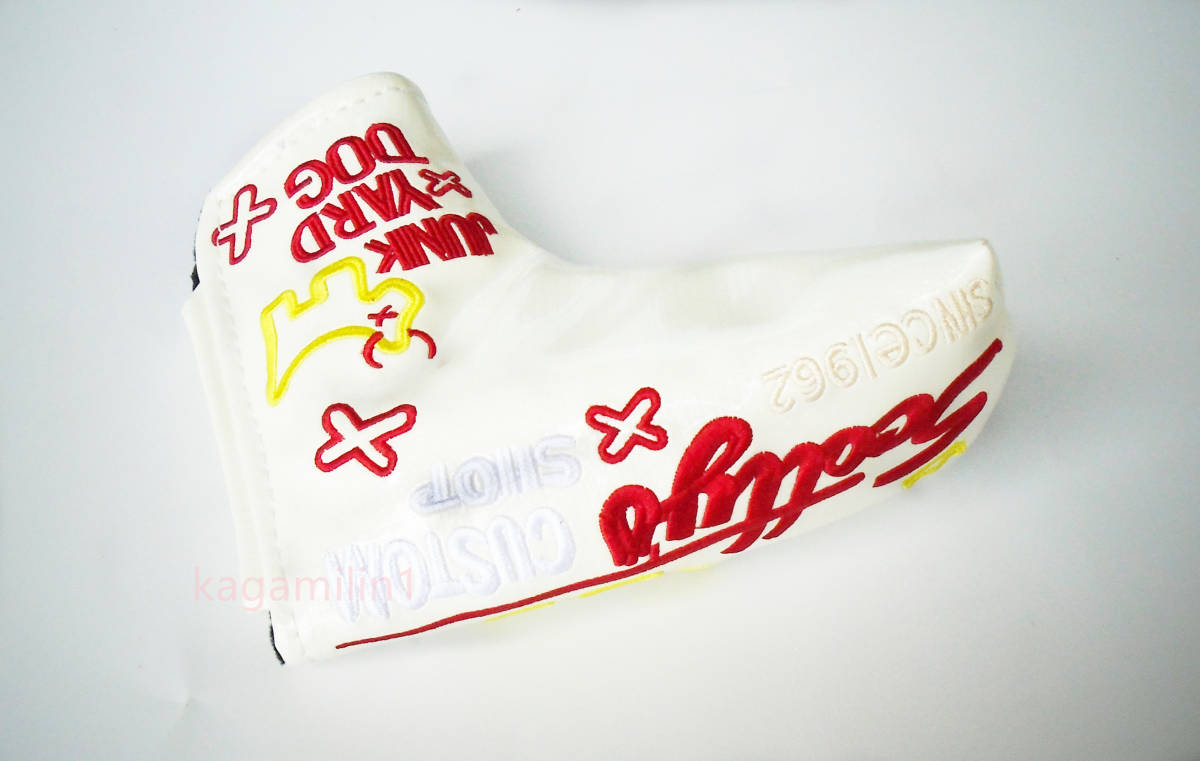 パターカバースコッティキャメロンツアーツアー支給 新作 磁石タイプ開閉 J-DOG 白拍卖