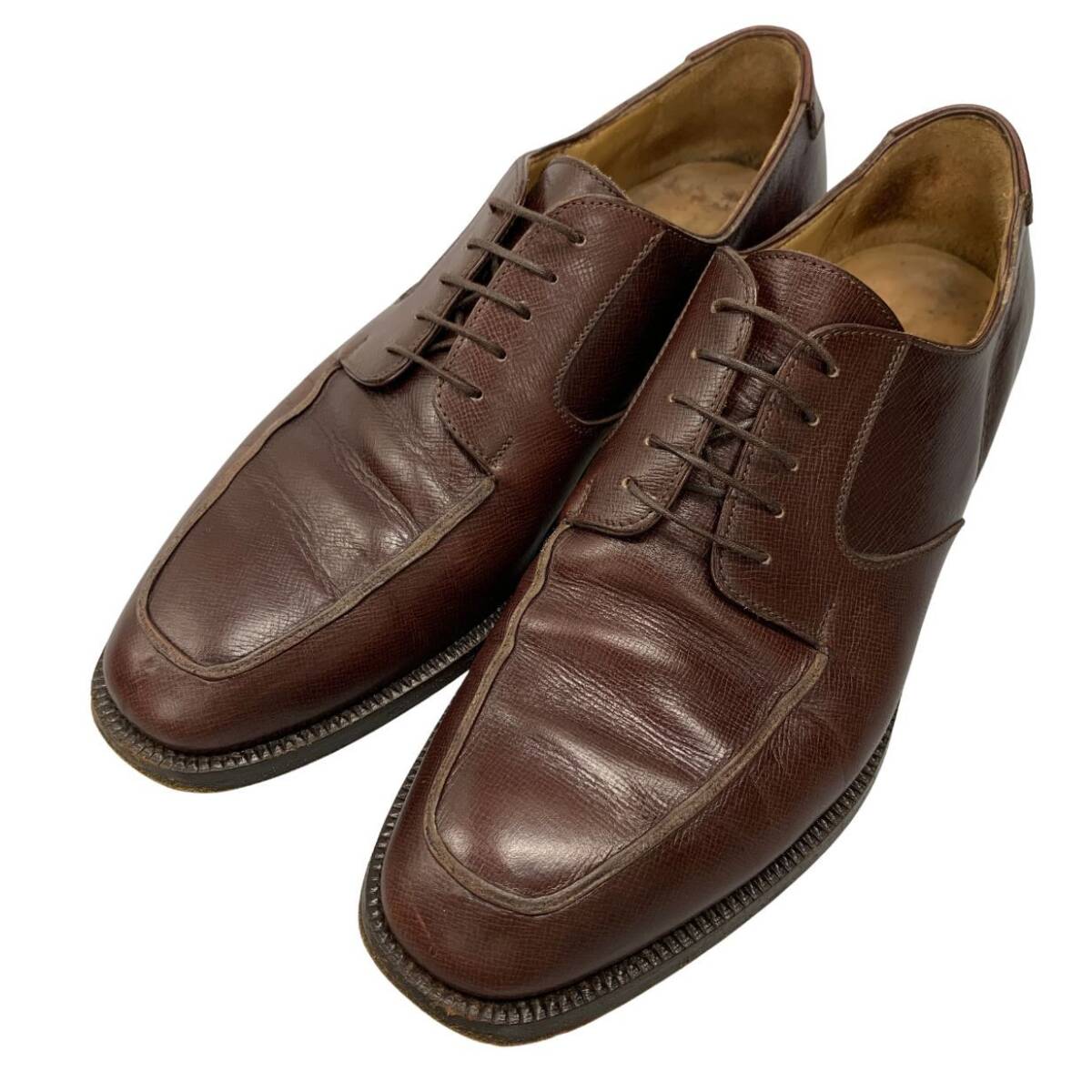 エンツォボナフェ Uチップ カーフ バーガンディ UK8 メンズ Enzo Bonafe ビジネスシューズ 約26.5cm【LA】【中古】拍卖