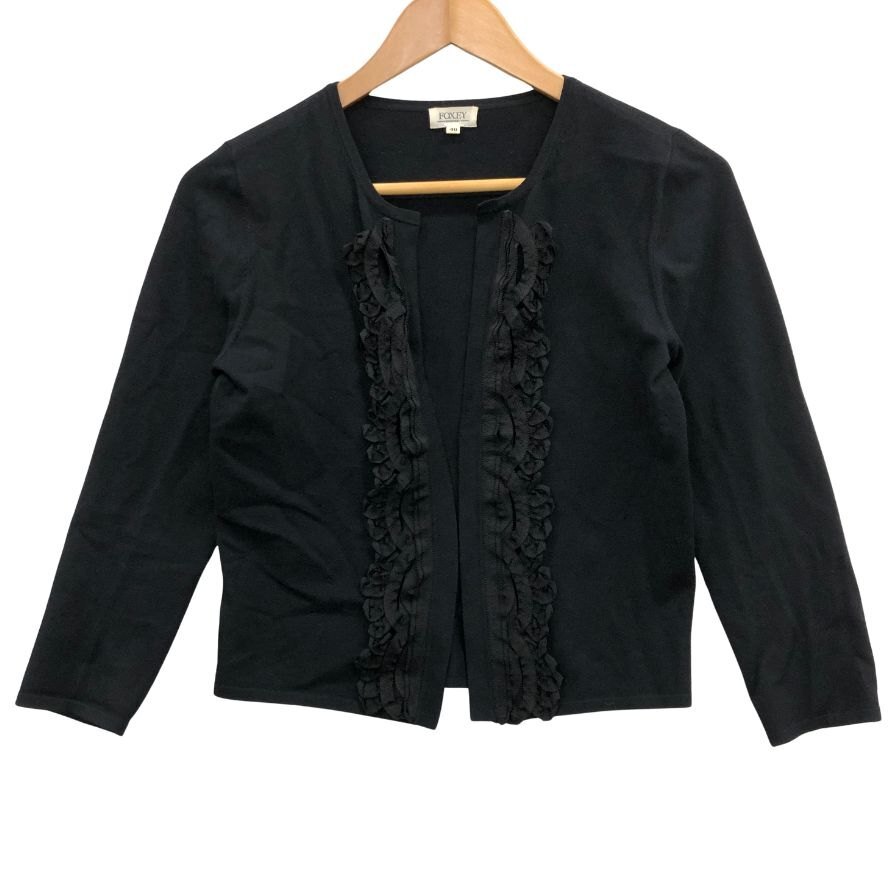 中古■カーディガン フォクシーブティック ボレロ カーディガン 40サイズ ブラック FOXEY BOUTIQUE 【AFB30】拍卖