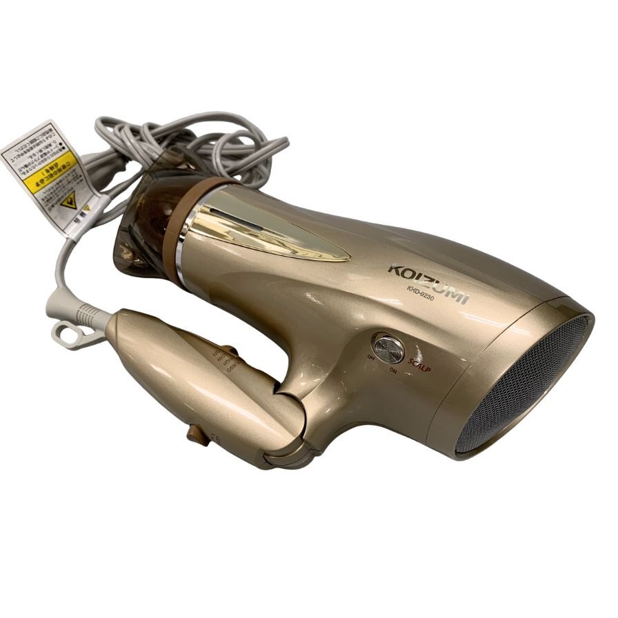 コイズミ ヘアドライヤー ツインマイナスイオン 2023年製 ゴールド KHD-9230 KOIZUMI【AFB55】【中古】拍卖