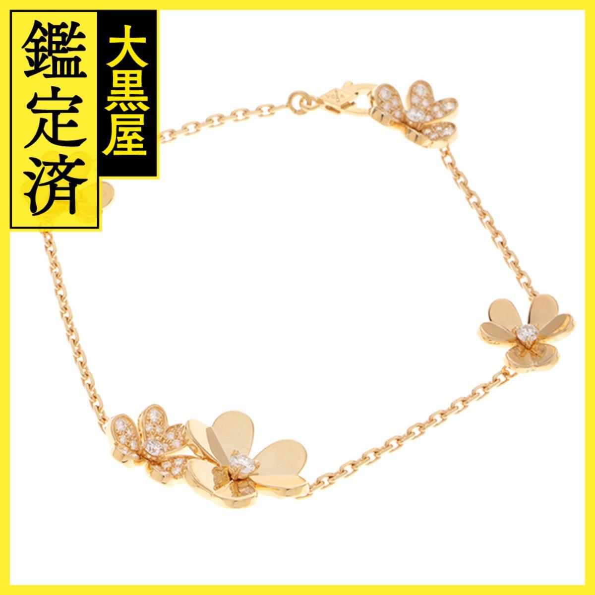 Van Cleef & Arpels ヴァンクリーフ&アーペル フリヴォル ブレスレット 5フラワー VCARP3W400 K18イエローゴールド拍卖