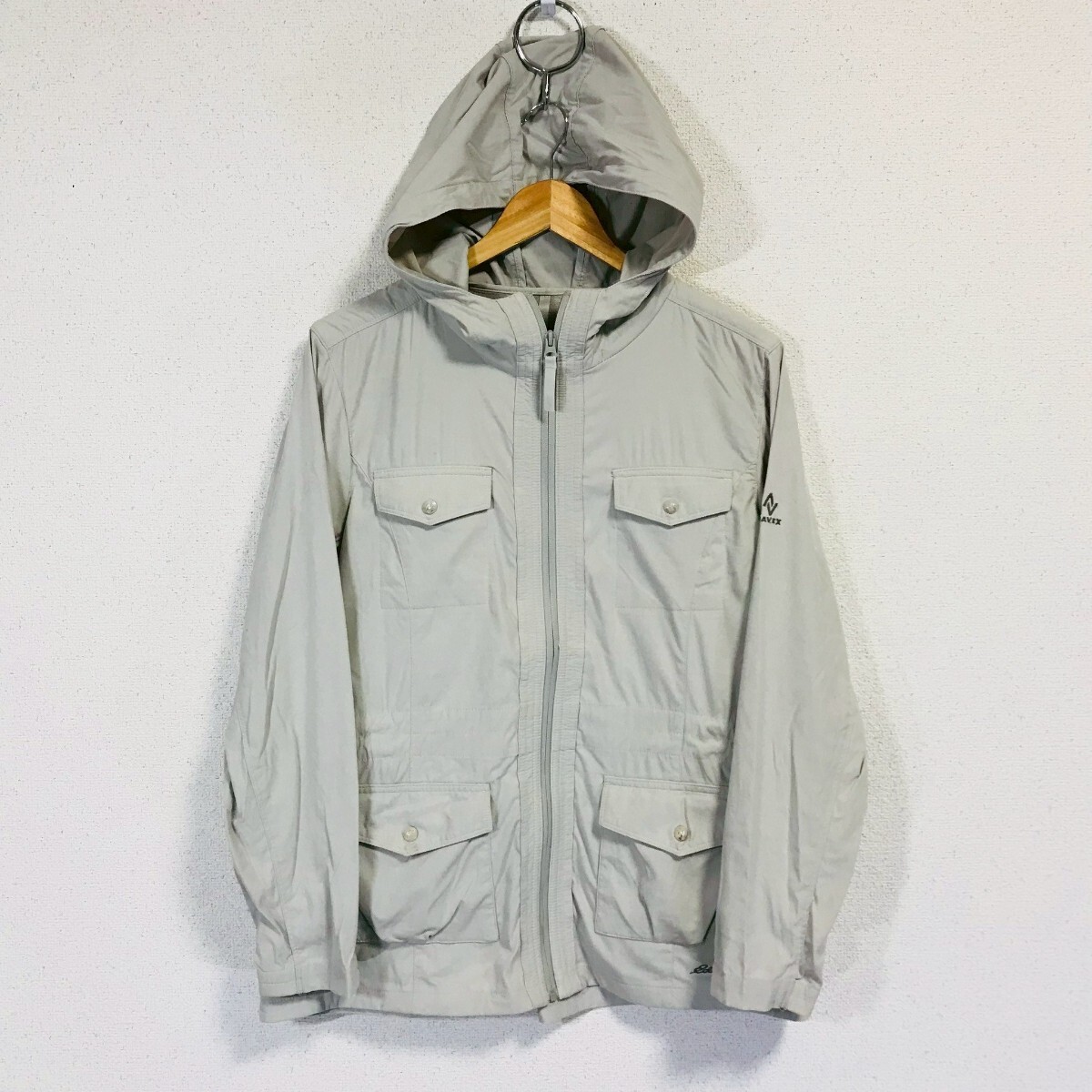 Ye1715dL Eddie Bauer エディーバウアー TRAVEX サイズPL マウンテンパーカー ジャケット ブルゾン パーカー ストレッチ素材 グレー 拍卖