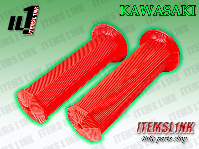 LK2-4RD 八角グリップ 赤色 ハンドル バイクグリップ バリオス W400 KDX220 KDX250/SR 250TR Dトラッカー125 Dトラッカー250 汎用拍卖