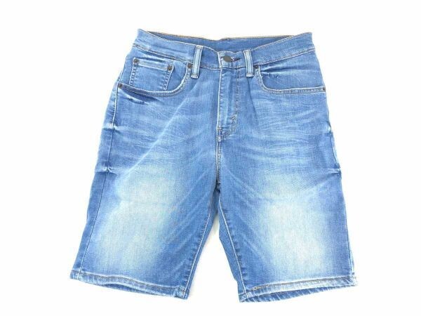 リーバイス Levi's 505 アメカジ サーフ グランジ Y2K USEDウォッシュ ハーフ デニム ショート パンツ ボトムス レディース 綿混合 28 青拍卖