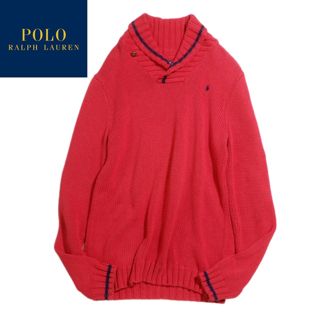 ポロ ラルフローレン Polo Ralph Lauren ショールカラー ニット セーター XL(18-20)170/88拍卖